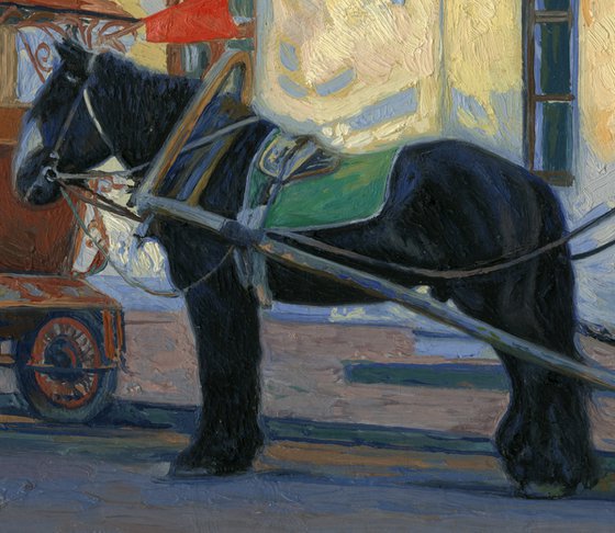 The cart with the horse. Suzdal
