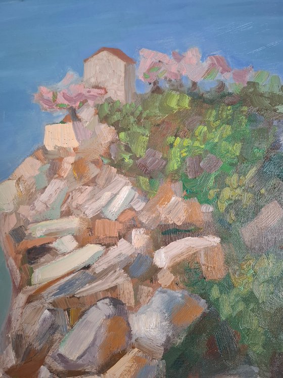 Oil painting Croatian seascape