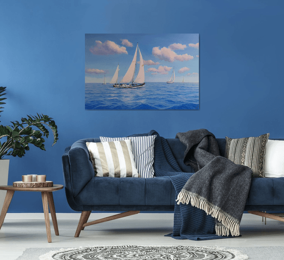 Seascape with Sailboats 27