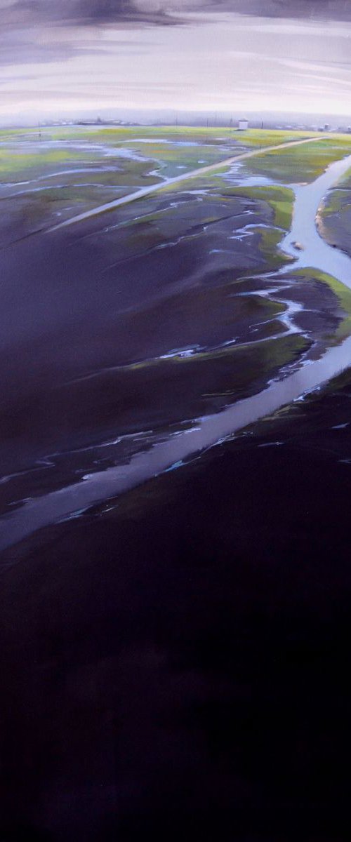 STRANGE LANDSCAPE. LARGE PAITING 97 x 120cm by Rafael Carrascal