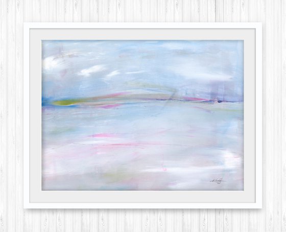 Lost In Tranquility 2 -  Large Minimal Abstract Seascape Painting by Kathy Morton Stanion