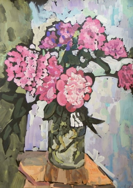 Peonies in a vase