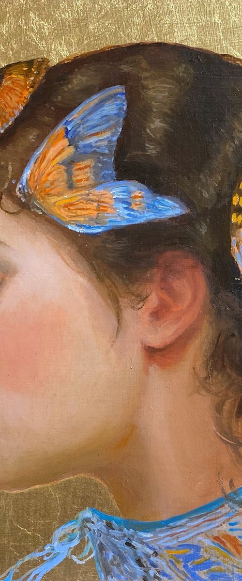 Girl with Butterfly Hair. by Jackie Smith