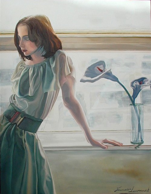 Girl With Lilies by Francesca Learmount at Cicca-Art