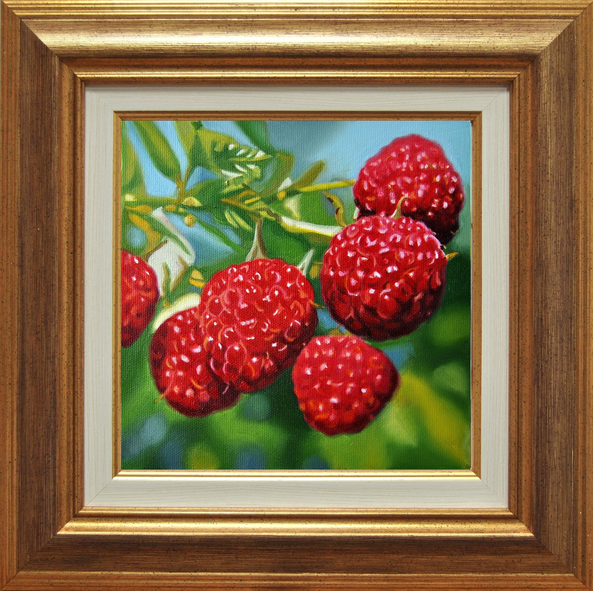Raspberries painting II by Simona Tsvetkova