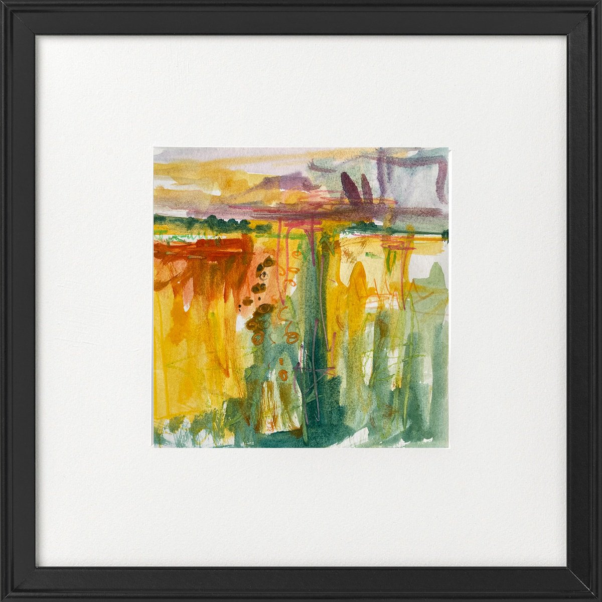 Abstract Landscape 1 Framed by Teresa Tanner