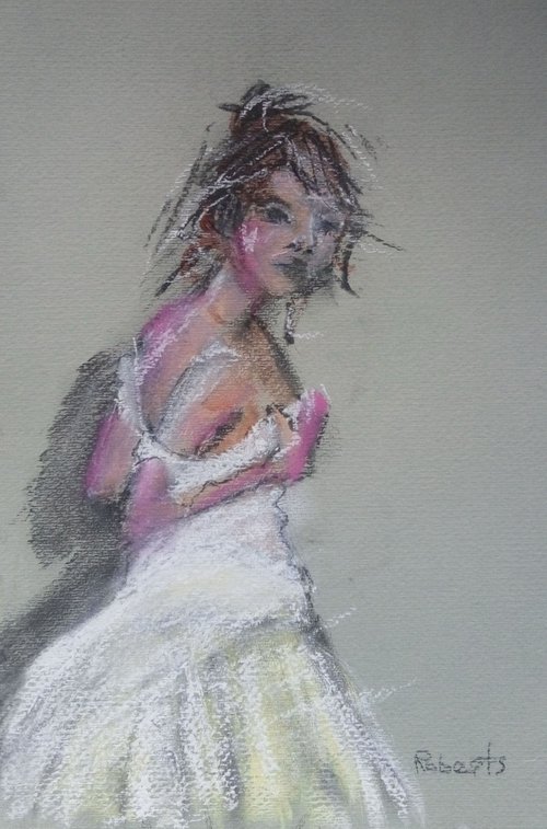 Charcoal and pastel sketch #00421 by Rosalind Roberts