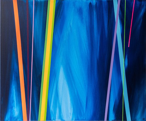 Abstract Spectrum in Blue 4 (AV Art) by Joseph Villanueva