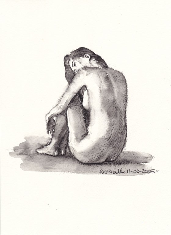 Seated female nude