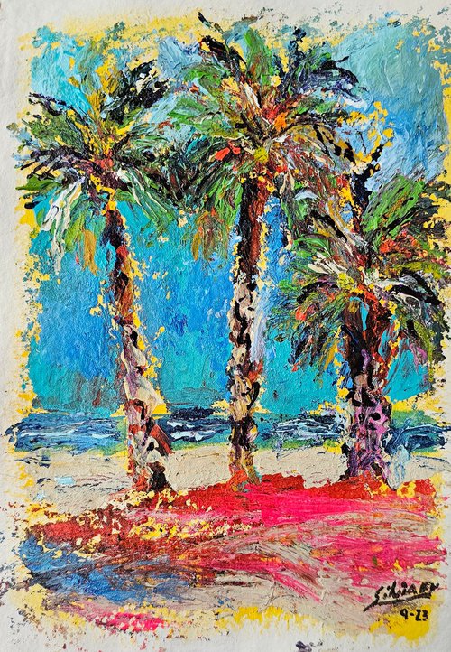 Palm trees in summer I by Silvia Flores Vitiello