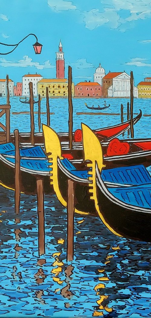 venice gondolas #4 by Colin Ross Jack