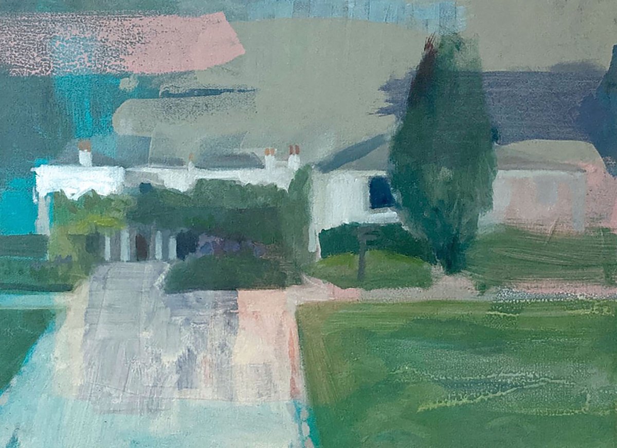 Impressionistic Painting , Pembroke Lodge By Kate Strupinski, 19 X 15, Artwork For Sale On Artfinder