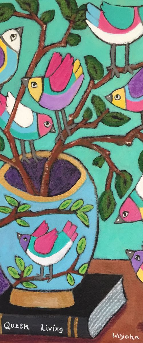 "Book Loving Birds" by Holly Wojahn