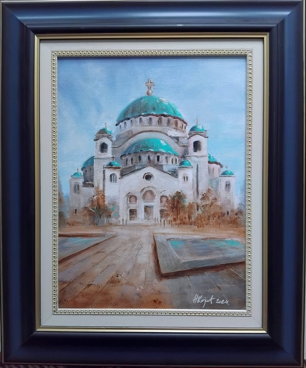 Hram Sv.Save 30x40cm 2024 by Nenad Kojic watercolorist