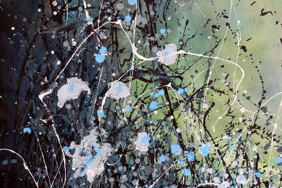 "Aurora Floreale" #1  - Extra large original abstract floral landscape