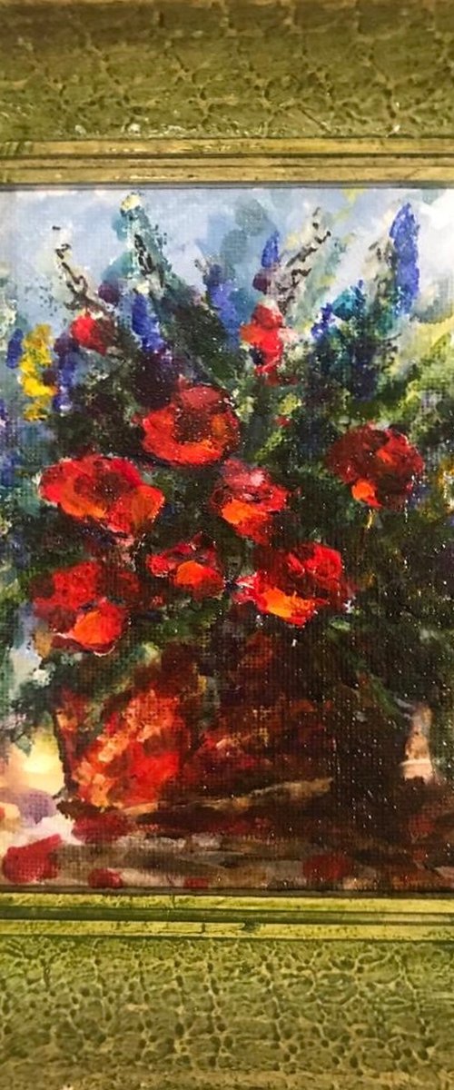 Poppies (Miniature) by Olga McNamara BiennaleArtist