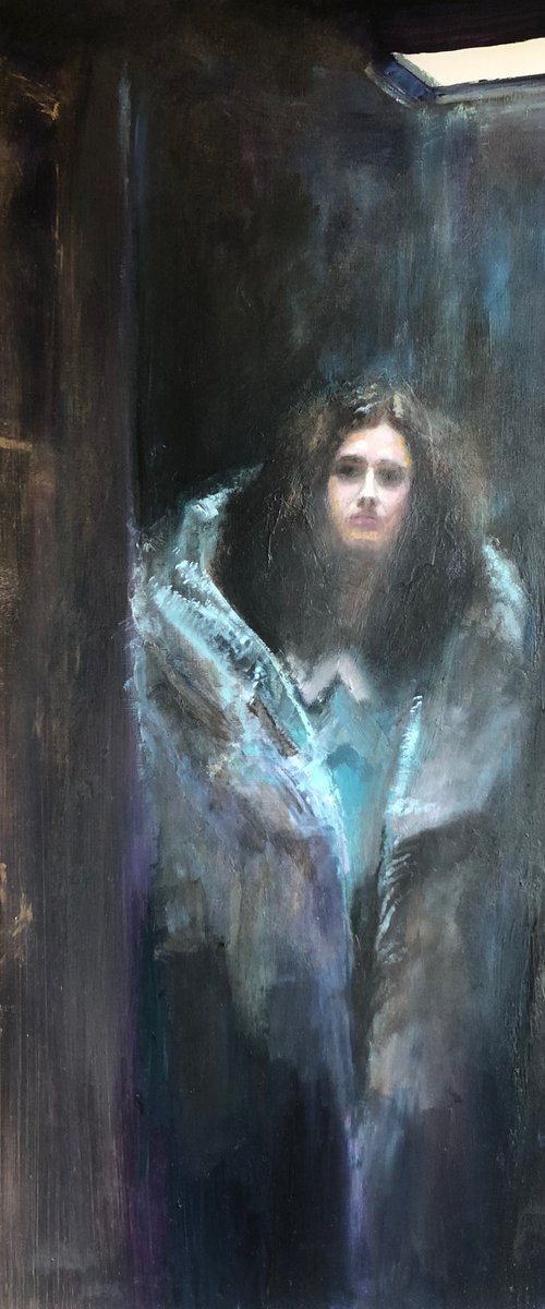 'Rachel' Iconic Portrait of Female figure, Film Noir, Bladerunner by Simon Jones