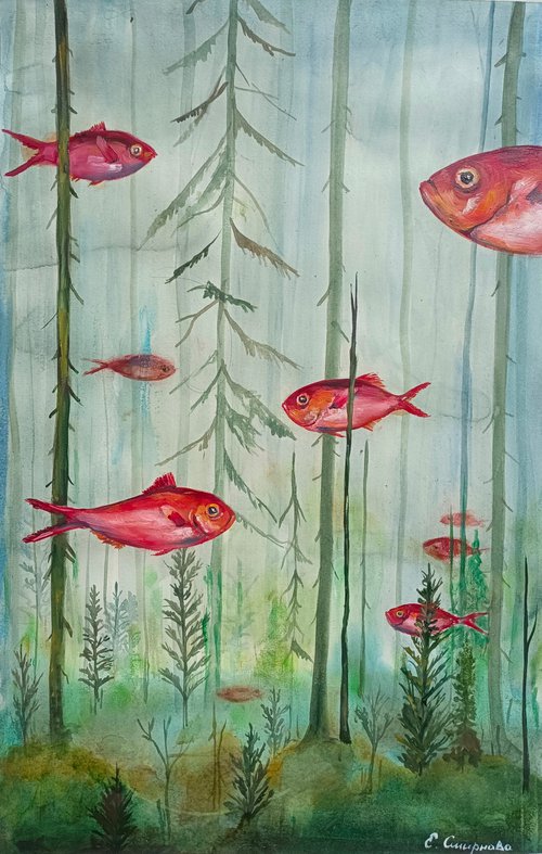 Fishes in The Woods by Evgenia Smirnova