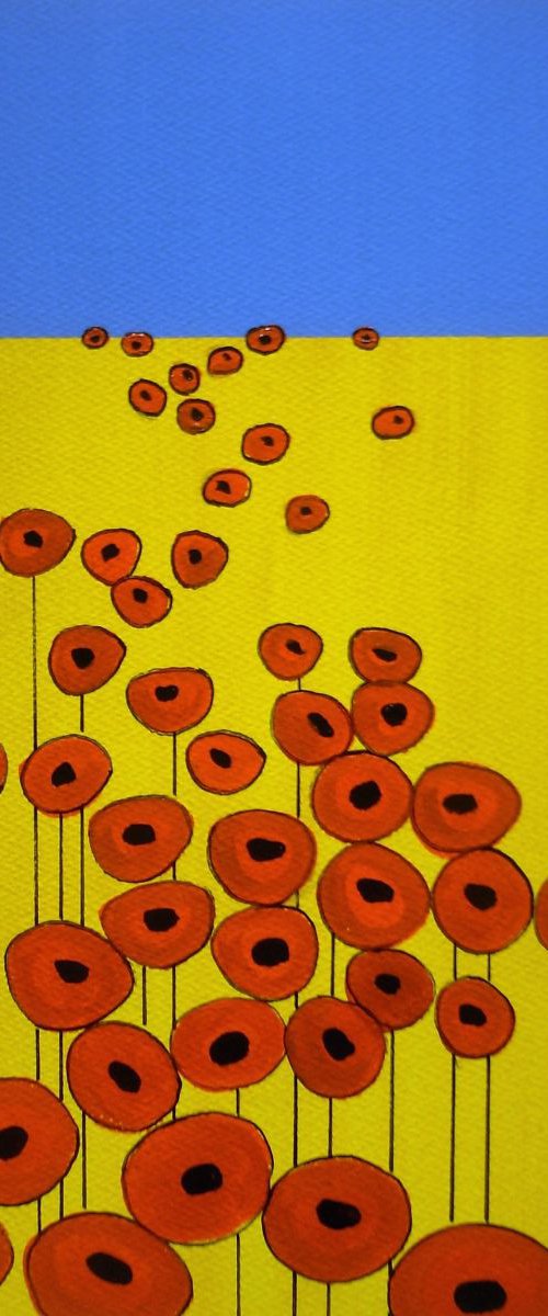 Rapeseed and Poppies 2 by Jan Rippingham