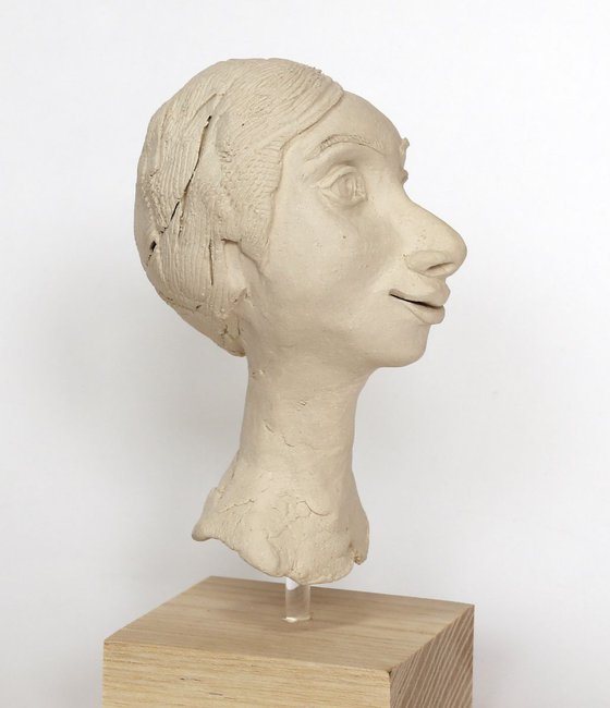 Agnes: ceramic portrait sculpture