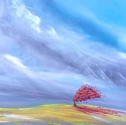**Dance of the Autumn 2** - Art, colourful, landscape, stunning, panoramic by Mel Graham