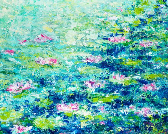 Water Lilies Pond Painting