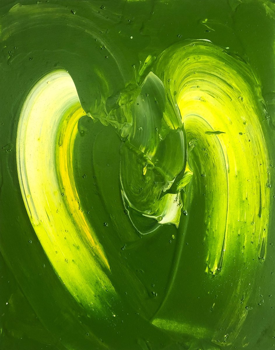 Abstract Acrylic Painting By Jean-Philippe Estebenet, 16 X 20, La Liberation Des Sylphes, Original Artwork