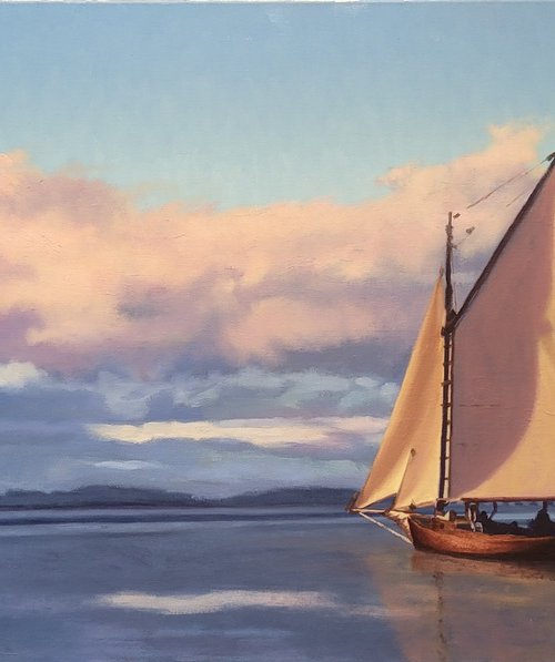 Winter Afternoon Sail by Christopher  Gill