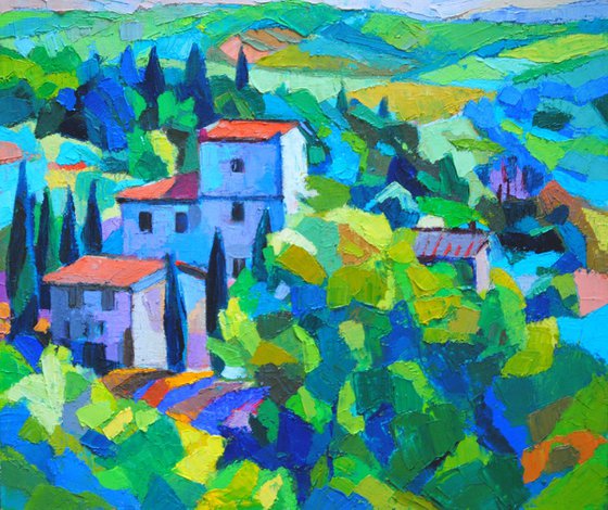 Landscape of Tuscany / 35 x 30  cm