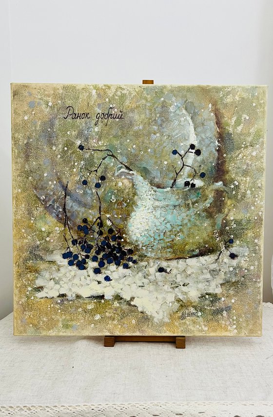 White cup winter berries