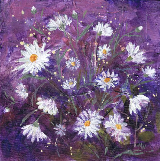 Daisies on Mauve