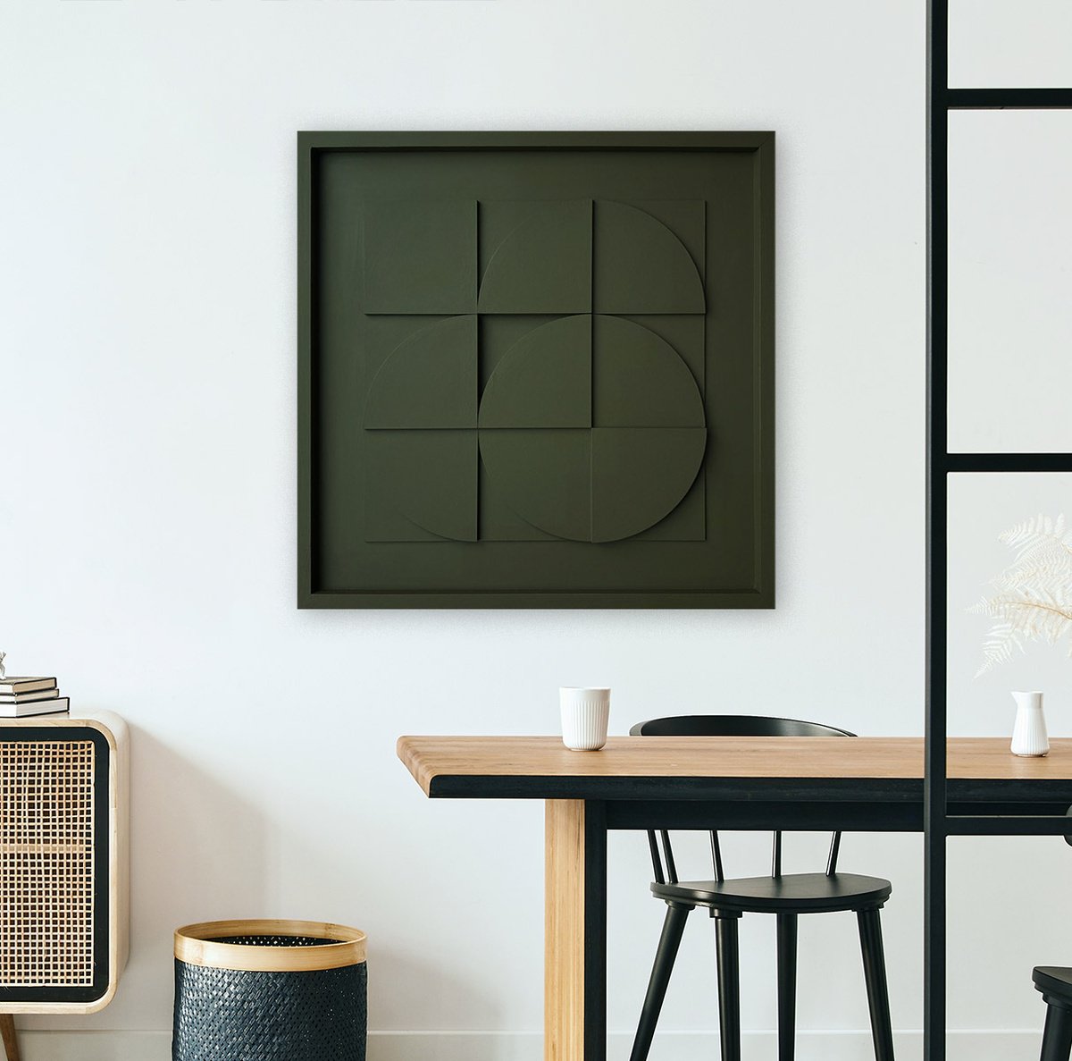 Geometric Abstract Relief By Liam Roberts, 20 X 20", Resonance, Original Artwork