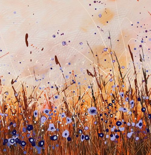 Autumn Whispers  - Large original landscape by Cecilia Frigati