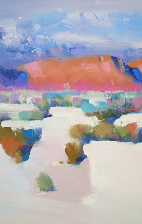 Path to Desert, Original oil painting, Handmade artwork, One of a kind by Vahe Yeremyan