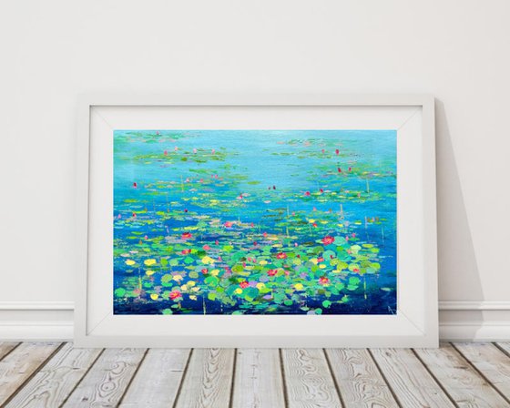 A slice of heaven! Water lilies painting