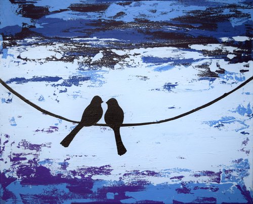 Together Forever love bird landscape by Stuart Wright