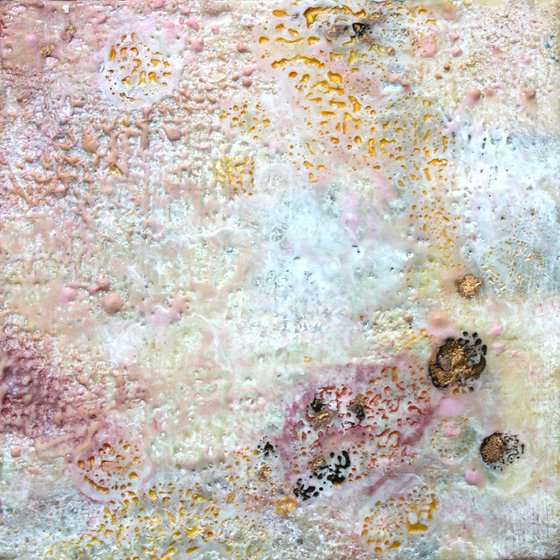 Encaustic peach 2