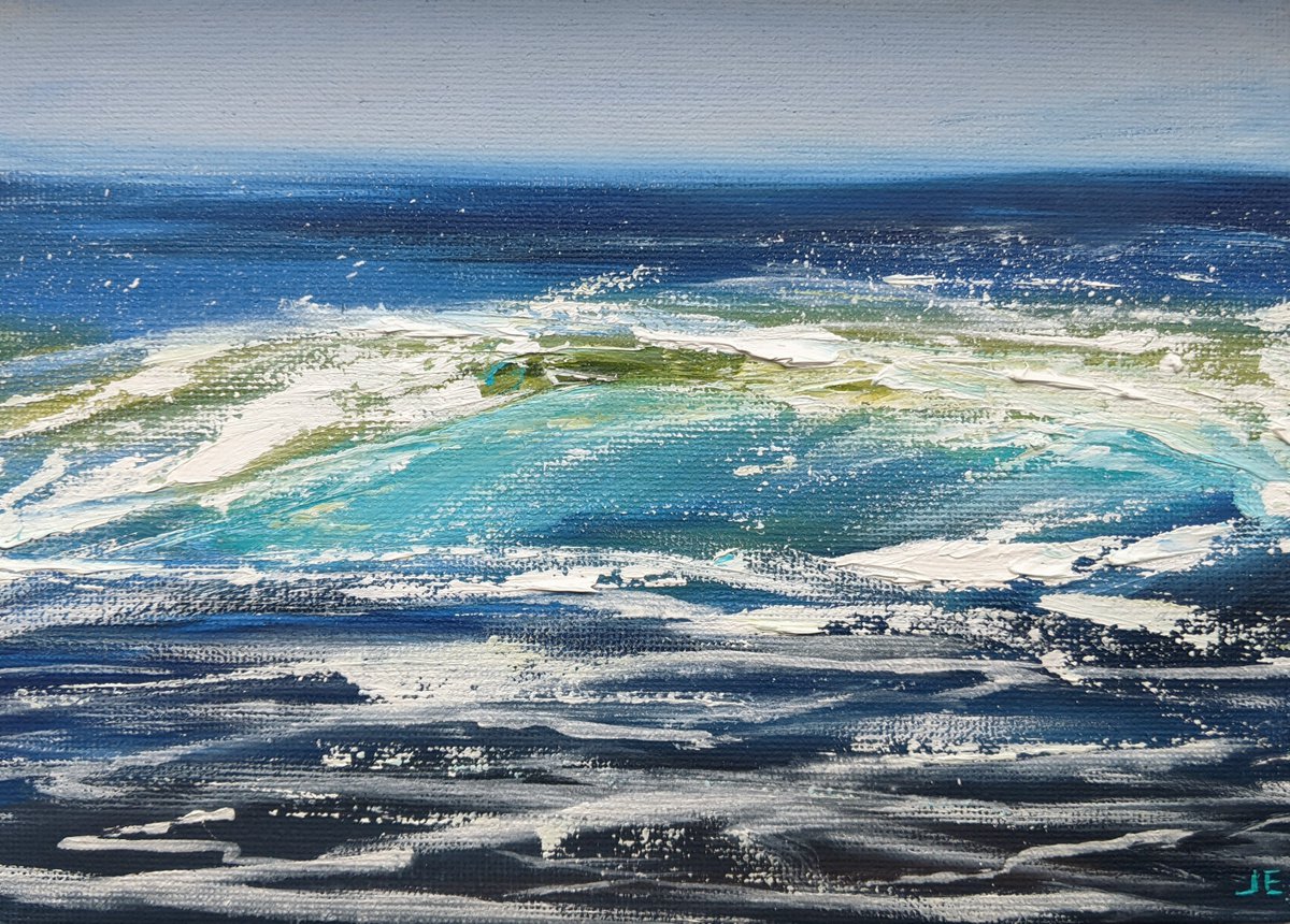 Miniature Wave Seascape #6 by Jo Earl