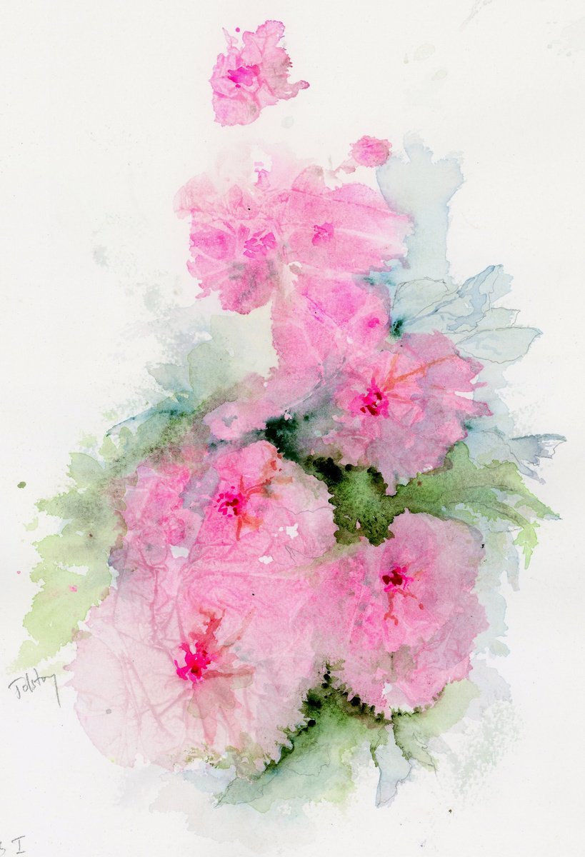 Hollyhocks II by Alex Tolstoy