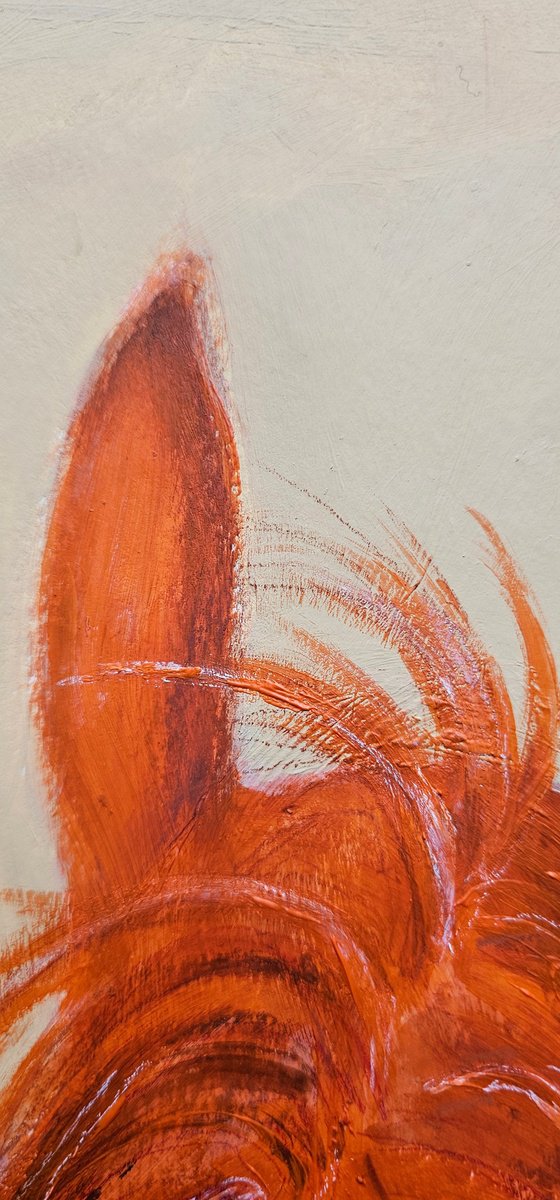 Orange chestnut horse neck mane ears