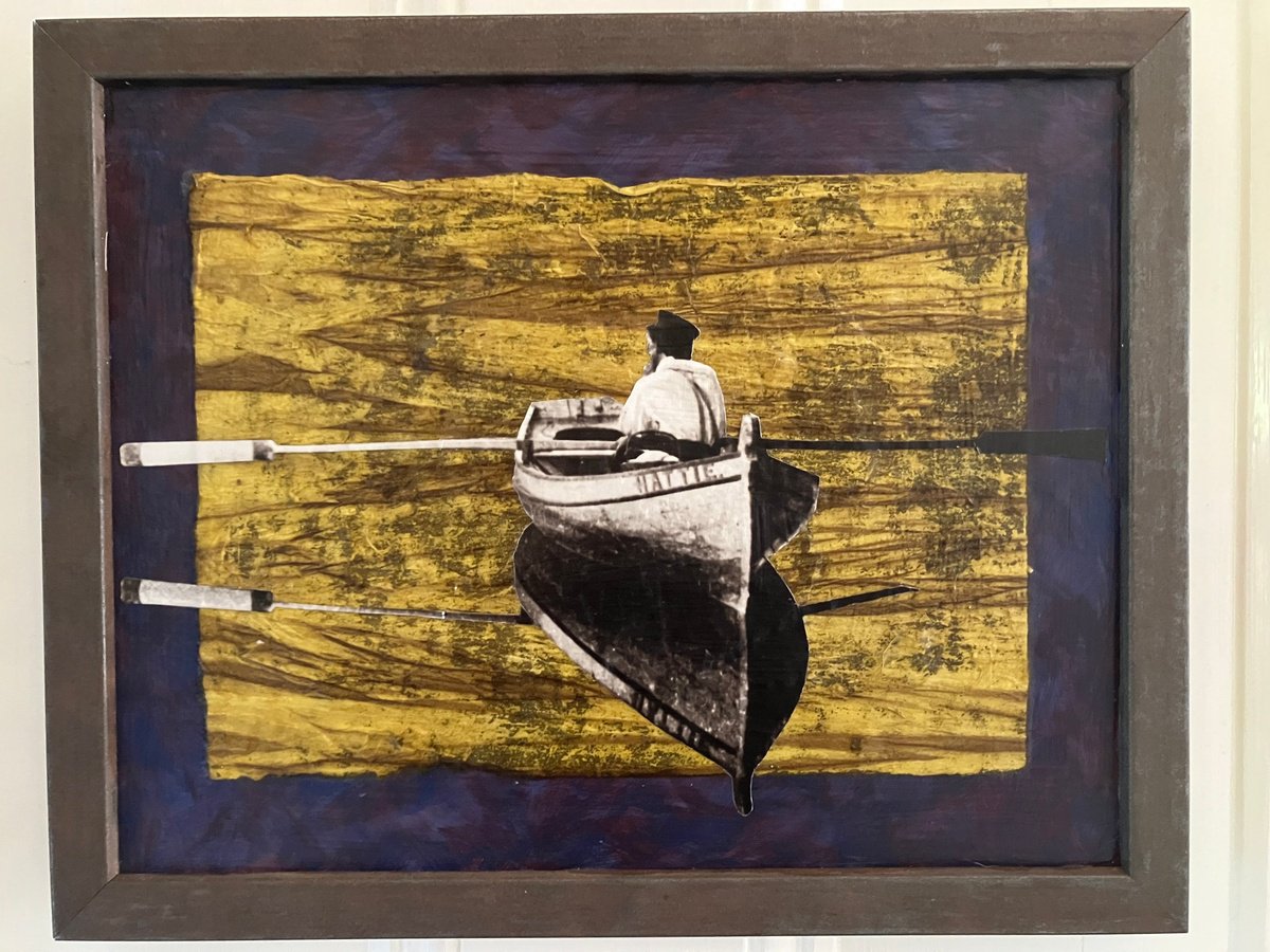 Landscape Collage By Kim Triedman, 15 X 13", Hattie, Original Artwork