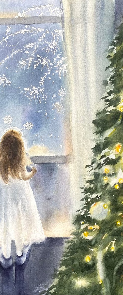 Waiting for a miracle, original watercolour by Natalia Butenko