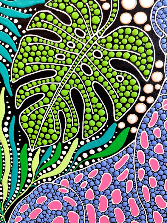 Leopard in the Lush Garden