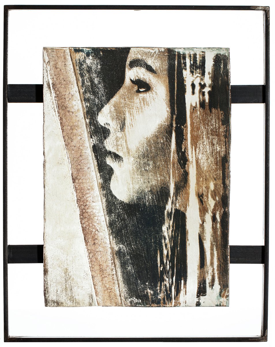 Impressionistic Portrait Painting By Gill Gilberto Borghesi, 10 X 13, Female Portrait. - Ceramic -, Original Artwork