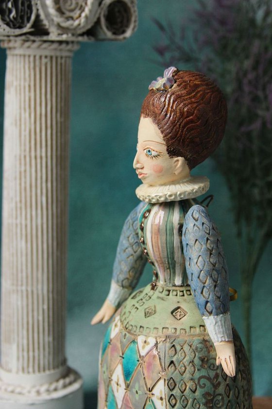 Renaissance Doll.  Wall sculpture by Elya Yalonetski