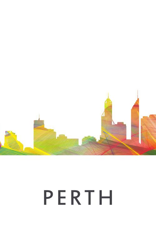 Perth Australia Skyline WB1 by Marlene Watson