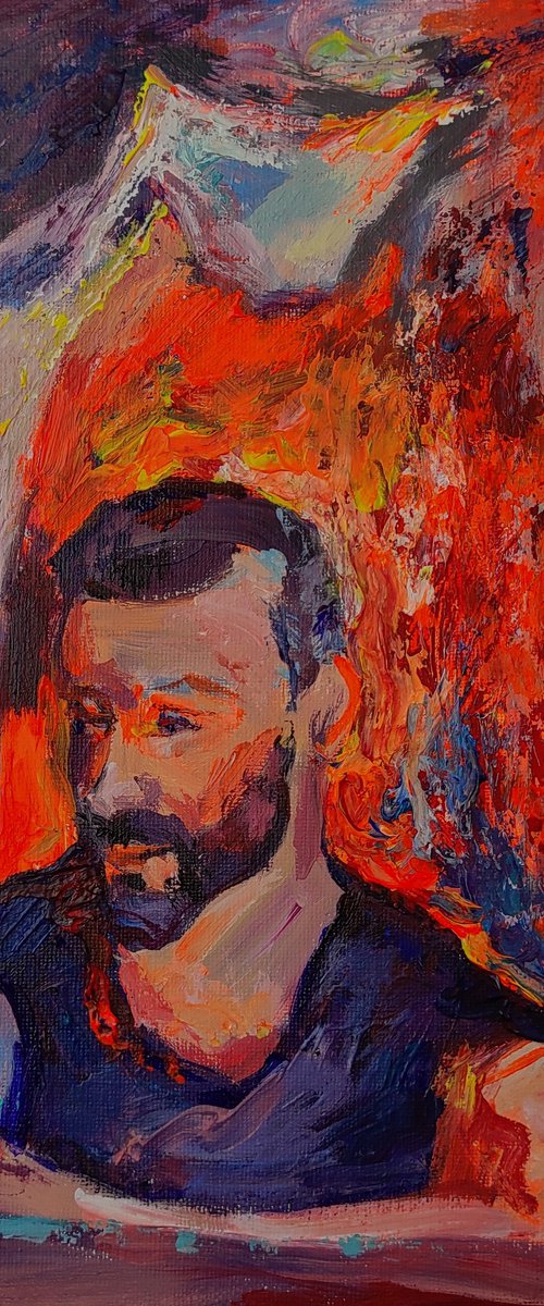 A man with a black beard by Tetiana Borys