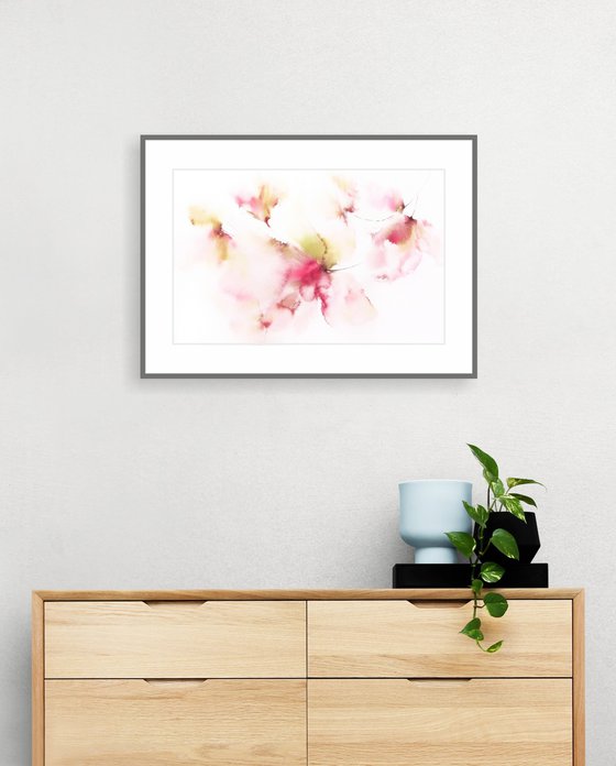 Delicate abstract flowers