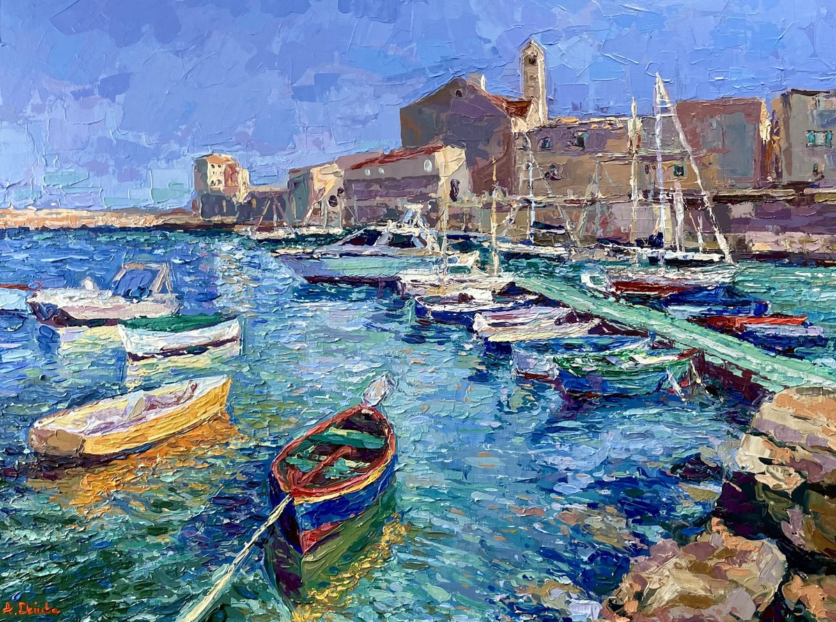 Boats of Giovinazzo, Italy by Adriana Dziuba