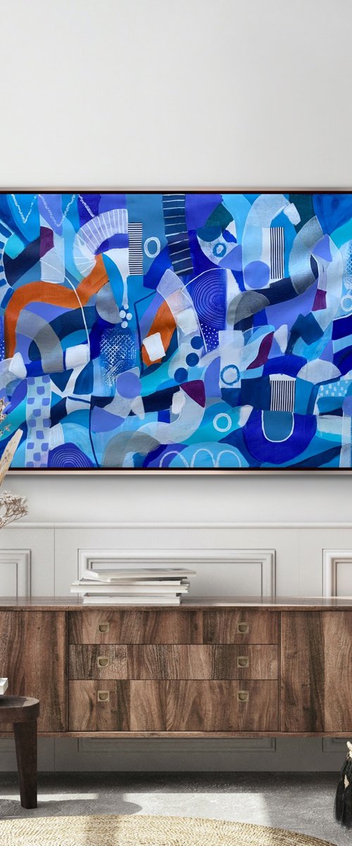 Because the Sky is Blue XXXL by Rashna Hackett